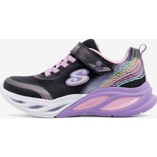 Skechers Cosmic Glow Rainbow Beam Büyük Kız Çocuk Siyah Işıklı Spor Ayakkabı 303709L Bkmt