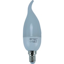 German Osaka 6W 220-240V 3000K E14 Buzlu Cam Kıvrık Uç Mum LED Buji Ampul