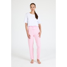 Pembe Çizgili Pijama Altı 4523