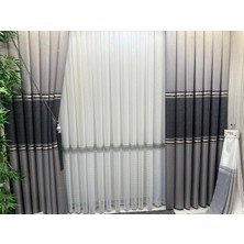 Nivemeshome Anka Gri-Siyah 1/3 Sık Pile Fon Perde Apm