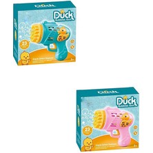 Duck Çok Delikli Pilli Köpük Atan Tabanca Oyuncağı 23 Delikli Bubble Gun