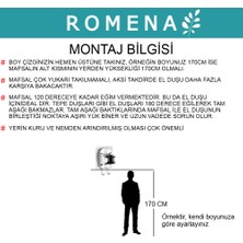 Yeni Tasarım Askılı, Delme Yok, Yapışkanlı, Ayarlanabilir, Krom El Duşu Tutacağı, Duş Mafsalı R5011-K