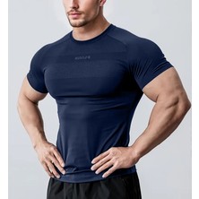 Ghassy Co. Erkek Nem Emici Hızlı Kuruyan Renk Solmayan Atletik Teknik Fitness Spor T-Shirt