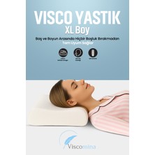 Mega Boy Ortopetik Visco Yastık Boyun Fıtığı Boyun Düzleşmesi Için Visco Yastık 60X40X14/12 cm