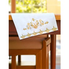 50X90 cm Nakışlı Kadife 12LI El Havlusu | Yüz Havlusu Seti