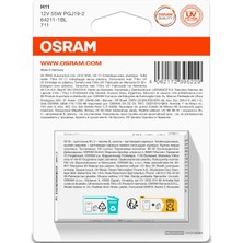 Osram Ampul H11 12V 55W Tek Flaman Far Ve Sis 64211