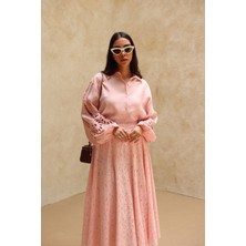 Kolu Nakışlı Oversize Gömlek