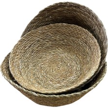 3'lü Hasır Ekmek-Meyve Sepeti Yuvarlak - 06