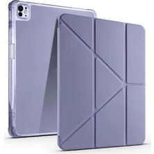 Newface Ipad Pro 13 (2024) Kılıf Kalemlikli Mars Tablet Kılıfı - Lila Arbkd