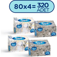 Selpak El ve Yüz Havlusu Kutulu Mermer Desen 4*80 Yaprak