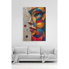Soyut Kübik Kadın Portresi Kanvas Tablo Modern Sanat Duvar Dekoru %100 Pamuk Kanvas