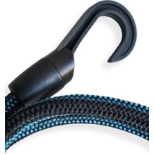 Sevenwoven Kancalı Bagaj Lastiği -100 cm Mavi Poli Ip Yapılı Gergi Lastiği