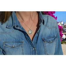 G&A Jewels Koruyucu Bakış 925 Ayar Oksitli Yaldız (Altın) Kaplama Gümüş Kolye