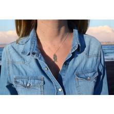 G&A Jewels Koruyucu Balık 925 Ayar Oksitli Yaldız (Altın) Kaplama Gümüş Kolye