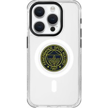Fenerbahçe iPhone 15 Pro Uyumlu Fenerbahçe Sarı Mono Arma Magsafe Lisanslı Telefon Kılıfı