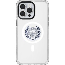 Fenerbahçe iPhone 14 Pro Max Uyumlu Fenerbahçe Yapraklı Arma Magsafe Lisanslı Telefon Kılıfı