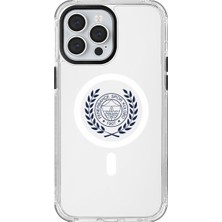 Fenerbahçe iPhone 13 Pro Max Uyumlu Fenerbahçe Yapraklı Arma Magsafe Lisanslı Telefon Kılıfı