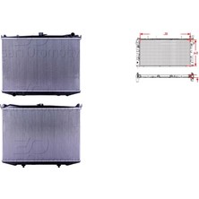 Su Radyatörü Brazing MT 430X648X26 Mm - 21400-10G10 Wisco - Nissan D21 88-97 Uyumlu