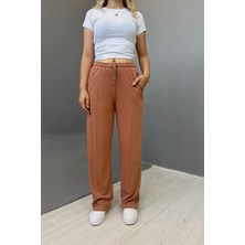 Kadın Hardal Çımalı 2 Iplik Bol Paça Eşofman Altı