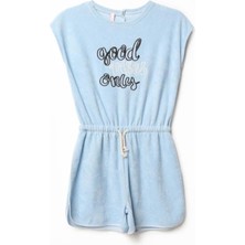 Good Vıbes Havlu Şort Tulum - Nanıca Kıds - NNC222818 - Mavi - 3 Yaş - NNC222818-MAVI-3 Yaş Mavi