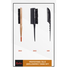 Rodeo Profesyonel Üçlü Saç Şekillendirme Seti Ahşap ve Plastik Malzemeden Oluşan Ürün