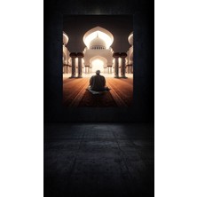 Kıble Gösteren Cami Kanvas Tablo Canvas Duvar Dekarasyonu Duvar Süsü Ölçü Seçmeyi Unutmayınız)