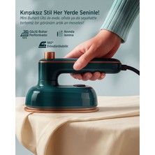 Leeways 30 W Buharlı Ütü Turkuaz Seyahat Tipi Buharlı Ütü Taşınabilir Mini Buharlı Ütü Seyahat Ütüsü