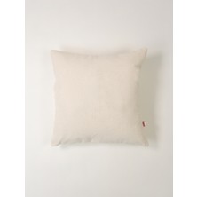 Soft Touch Yıkanmış Keten Bej Yastık Kılıfı 45X45 cm Alttan Fermuarlı