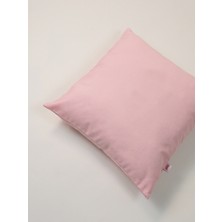 Soft Touch Düz Pembe Yastık Kılıfı 45X45 cm Alttan Fermuarlı
