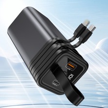 20.000 Mah Powerbank 65W Hızlı Şarj Destekli Dijital Ekran Göstergeli Fenerli