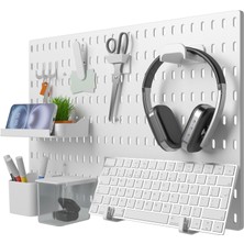 Çok Amaçlı Pano Organizatör Set 3 (52X36CM) Dübelli - Beyaz
