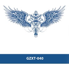 Tattoo GZXT-040 Yarı Kalıcı Lotus ve Kanat Desen Göğüs Dövme