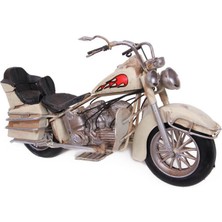 0410W-287 Dekoratif Metal Motosiklet Biblo