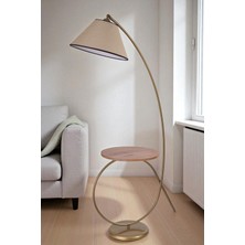 Kaya Sehbalı Eskitme Lambader Pramit Koyu Hasır Abajurlu