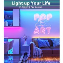 5 Metre Beyaz Işık Esnek Neon LED Şerit Butonlu Dekoratif Aydınlatma Seti SB-6535