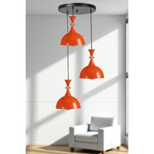 Akay 3 Lü Tepsili Turuncu Sarkıt