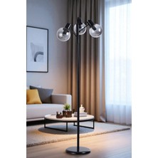 Safir 3 Lü Siyah Lambader Füme Camlı