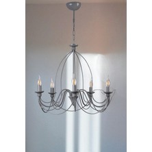 Berfin 5 Li Gri Rustik Avize