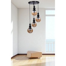 Yaren 4 Lü Tepsili Siyah Bal Camlı Sarkıt