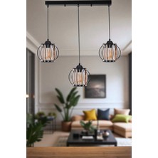 Ohrid 3 Lü Sıralı Siyah Sarkıt