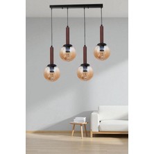 Işıl 4 Lü Sıralı Ceviz Bal Camlı Sarkıt