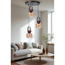 Masal 3 Lü Tepsili Siyah Bal Camlı Sarkıt