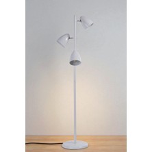 Frank 3 Lü Beyaz Lambader