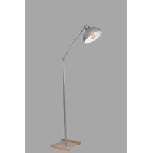 Milas Gri Retro Başlıklı Lambader