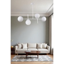 Favori 4 Lü Beyaz Camlı Avize