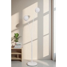 Rose 2 Li Beyaz Camlı Lambader