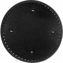 Yuvarlak Suni Deri Örgü Çanta Tabanı -Siyah Çapı-25,5cm