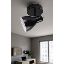 Otis Tekli Siyah Plafonyer Avize