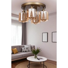 Yeni Sahra 4 Lü Tepsili Eskitme Plafonyer Avize