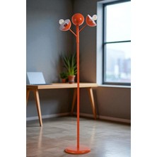Küre 3 Lü Turuncu Lambader Metal Başlıklı